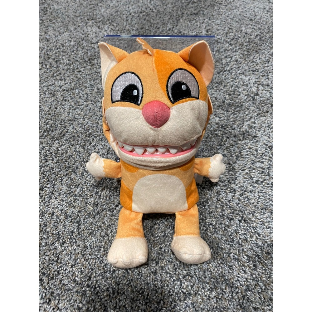 Chatter Chompers Plush Toy Unisex Orange Excellent Tabby Cat‎ Teeth CZ007A7